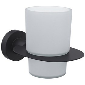 Resim Line Bathroom Diş Fırçalık 128607 Master Diş Fırçalık Buzlu Cam Mat Siyah Siyah 