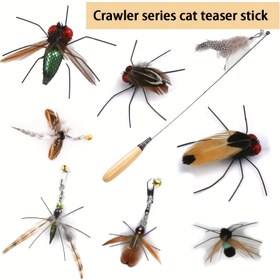 Resim Kanatları benzeri antenlerle gerçekçi böcek kedi oyuncak - Etkileşimli uçan böcek, pil gerektirmez, yavru ve yetişkin kediler için güvenli - İç/Dış Mekan Oyunu, Av Simülasyonu - Dayanıklı plastik yapısı - Tekli veya sahipli-pet bağlama oyunları için mükemmel, oyun tasarımı, sağlam yapısı, pet severler, gerçekçi böcek, böcek gerçekçi, gerçekçi uçan böcek, uçan böcek gerçekçi, kedi oyuncakları, kedi oyuncakları solo 