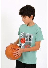 Resim Akbeniz Erkek Çocuk Kısa Kol Penye Pijama Takım 20758 Suyeşili Su Yeşili 