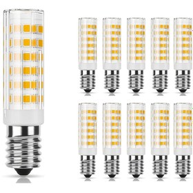 Resim 10 adet E14 9W LED Ampuller, 110-220V, Tavan Fanı, Avize, Masa Lambası, İç Aydınlatma için Titreşimsiz, Karartılamaz 