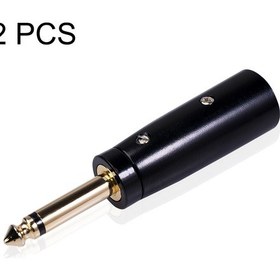 Resim 2 Adet Lz1168g Yaldızlı 6.35mm Mono Erkek Xrl Erkek Ses Adaptörü Mikrofon Stereo Hoparlör Konektörü 