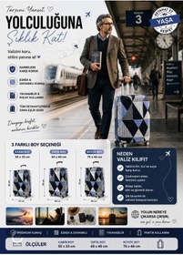 Resim Trendglobal Valiz Kılıfı Bavul Kılıfı Likralı Esnek Kumaş Ve Dayanıklı Valiz Kılıfı GZG-VK10 (KABİN) 