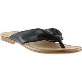 Resim Bueno Shoes Siyah Deri Kadın Parmak Arası Sandalet 01wu3400 
