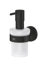 Resim Grohe Essentials Sıvı Sabunluk Seti - 1022572430 Siyah - Şeffaf 