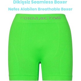 Resim Erkek Dikişsiz/seamless Nefes Alabilen Boxer Neon Yeşil 