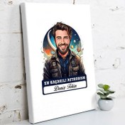Resim Karikatürlü En İyi Erkek Astronom Kanvas Tablo 
