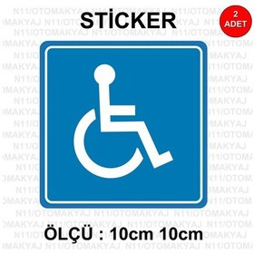 Resim Engelli Araç - Araba Kask Motosiklet Laptop Taplet Sticker 