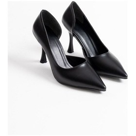 Resim Roof Atelier Angela Kadın Siyah Stiletto İnce Topuklu Ayakkabı Siyah 
