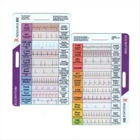 Resim Mystique Ekg/ekg Ritim Cep Kartı Akrilik 7 Adım Cetvel Kart Taşınabilir Ekg Ekg Referans Kılavuzu Ritimler Cep Kartı (Yurt Dışından) 