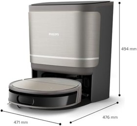 Resim Philips HomeRun 9000 Serisi Robot Süpürge, Islak ve Kuru Temizlik, Bakterilere Karşı%99.9 Etkili, Yüksek Emiş Gücü, HomeRun Uygulaması ile Uzaktan Kontrol, XU9100/10 