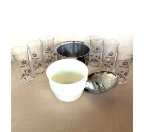 Resim Sanat Taciri 6 Adet Yeni Seri Rakı Bardağı Yeni Model Rakı Bardağı Çelik Buz Kovası Çif Katmanlı Maşalı Kapaklı 