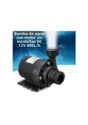 Resim 19w Dc 12v Ultra Sessiz Fırçasız Dalgıç Su Pompası Siyah 