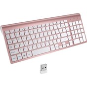 Resim Suntek Pc Laptop Için Masaüstü İnce 2.4g Kablosuz Klavye 