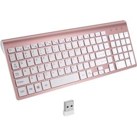 Resim Suntek Pc Laptop Için Masaüstü İnce 2.4g Kablosuz Klavye 