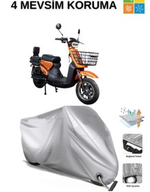 Resim AutoEN FALCON SPORT SERVICE KİLİT UYUMLU SU GEÇİRMEZ MOTOSİKLET BRANDASI-GRİ 