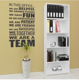 Resim Nurmobilya Melissa 5 Raflı Kaliteli Kitaplık (Arkalıklı Model) 