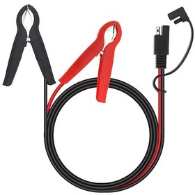 Resim Neevoyu 12v-24v 15a 60cm Sae Akü Krokodil Klembi Kablosu, Pvc Bakır İç, Güvenli Şarj, Motosiklet-tır-güneş Paneli Uyumlu 