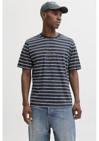 Resim Jack & Jones Jornorrebro Strıpe Tee Ss Cn Ln Lacivert 
