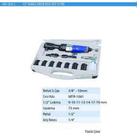Resim Wufu Havalı Cırcır Kolu Seti 1/2" 13 Prc Wf003c 