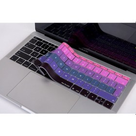 Resim Macbook Klavye Koruyucu Uk İngilizce Ombre Silikon İnce Yıkanabilir Koruma A1534 A1708 Uyumlu Siyah Gri 