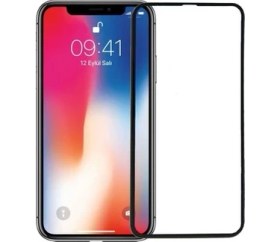 Resim ZORE Apple iPhone Xr 10D Ekran Koruyucu Cam Siyah 