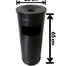 Resim ÖZHEMMEKLER Siyah Renk Kolon Küllük 26x65 cm 