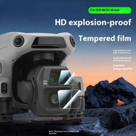 Resim JDI Air 3S Kamera Lensi Temperli Film - 9H Yüksek Kalite HD Şeffaf Koruyucu Film, DJI Air 3S Drone Aksesuarı için Yüksek Saydamlık & Çizilmeye Karşı Dirençli, Dayanıklı Film Katmanı, Yüksek Şeffaflık Filmi 