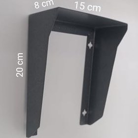 Resim Diafon Zil Paneli Koruyucu Kapı Zili, Metal Yağmurluk Aparatı, Antrasit, 15x20x8 cm 
