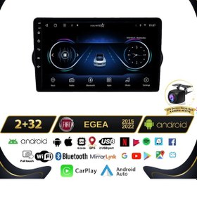 Resim Fiat Egea 2+32gb Kablosuz Carplay 2015-2022 Android 13 Navigasyo 