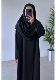 Resim Kahijab Tek Parça Namaz Elbisesi - Siyah Siyah 