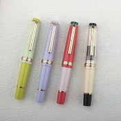Resim 1 adet Jinhao 82 Mini Akrilik Dolma Kalem - Sevimli, Taşınabilir ve Şeffaf Tasarım, Hat, Yazma Pratiği ve Ofis Malzemeleri için Altın Vurgular (Yeşil, Mor, Kırmızı, Pembe, Beyaz), Taşınabilir Dolma Kalem | Zarif Tasarım | Klipsli Kapak Tasarımı 