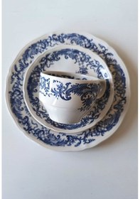 Resim Valeria Üçlü/trio Çay Fincanı Vitro Porzellan Antıque Tea Cup & Saucers Maviv 