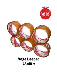 Resim Vege Leopar Koli Bandı 45x40m Şeffaf 6 'lı 1 Adet 