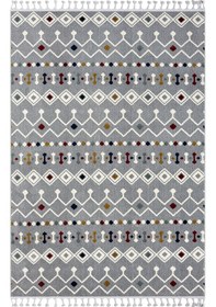 Resim Puffy Multi Gri Halı Salon Oturma Odası Çocuk Odası Yatak Odası Halısı 1002 Multi 