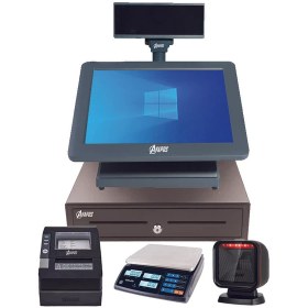 Resim Avapos MSK1019SET Market Barkod Satış Sistemi ve Programı Paket (Dokunmatik Pos Pc + Hızlı Satış Programı + Terazi+Masa Tipi 2d Barkod Okuyucu+Çekmece+Fiş Yazıcı 80MM) 