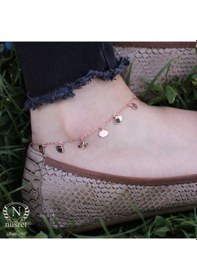 Resim Nusret 925 Ayar Rose Gümüş Göz Model Halhal Rose Gold 