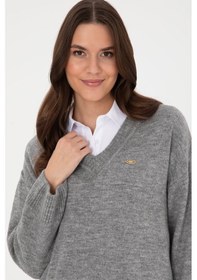 Resim U.S. Polo Assn. U.s. Polo Assn. Kadın Gri Melanj Kazak /triko 50314833-vr086 