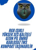 Resim Techno Stock Baykuş Görünümlü Işıklı Bluetooth Speaker Bluetooth Hoparlör 
