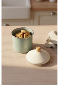 Resim Bambum Nostalji - Ahşap Saplı Baharatlık Açık Yeşil 12 Cm Açık Yeşil 