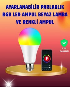 Resim Enerji Verimli Akıllı Led Ampul, Uzaktan Kontrol Özellikli Çok Renkli 