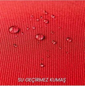 Resim Ecm Proger Kırmızı Şezlong Minderi Su İtici Kumaş Katlanır Taşınabilir Hafif Pratik Plaj Bahçe Minderi 