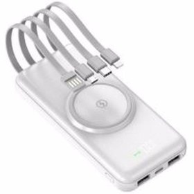 Resim Sprange SR-P4W 24.000 Mah Led Göstergeli Işıklı 4 Portlu Kılıf Hediyeli Hızlı Şarj Powerbank 
