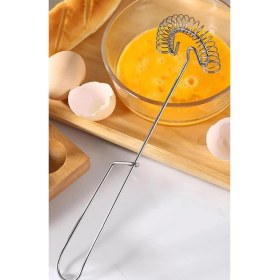 Resim Yaylı Yumurta Çırpıcı Metal Mikser Krem ve Sos Karıştırıcı Pratik Mutfak Aparatı 
