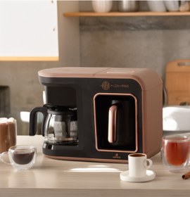 Resim Karaca CAM DEMLİKLİ Közde Türk Kahvesi, Sütlü Türk Kahvesi, Sütlü İçecek, Filtre Kahve ve Çay Demleme Mak. 