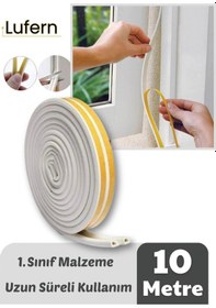 Resim Premium Kapı Pencere Soğuk Toz Geçirmez İzolasyon Fitili Kendinden Yapışkanlı Isı Yalıtım 2x5 10 Mt 10 Metre 