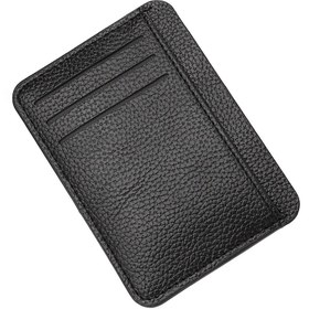 Resim İnce Sentetik Deri Kartlık Cüzdan, Çift Katlı Bozukluk Bölmeli, Günlük Kullanım için Polyester Astarlı, Islak Mendil ile Temizlenebilir | Modern Cüzdan | Sentetik Deri Kartlık 