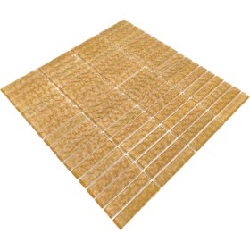 Resim MozaiKristaL Mutfak Tezgah Arası, Havuz, Banyo ve Yaşam Alanlarının Tüm Yüzeyleri Için Cam Mozaik. Cam Ölçüsü: 15X73 Mm. File Ölçüsü: 30X30 Cm. Renk: Taba (1 Koli=11 File Karo=1m2 Fiyatıdır) 