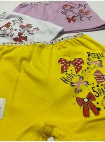 Resim Tutku Kız Çocuk Elastan Baskılı Boxer Şort, 3'lü Set, 5 Beden, Renkli 