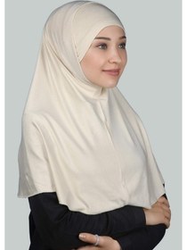 Resim Altobeh İkili Set Pratik Eşarp Hazır Türban Ve Hijab Tesettür Bonesi Krem 