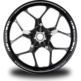 Resim Motiker Suzukı Yazılı Kısa Yazısız Uzun Dış Şerit 16'lı Çift Renk Jant Sticker Modeli 